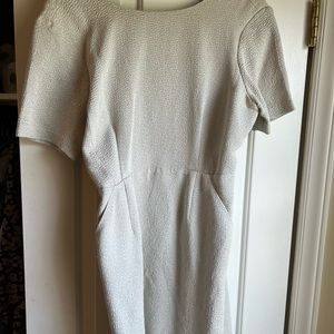 Silver dress from Madewell with back cut out